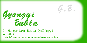 gyongyi bubla business card